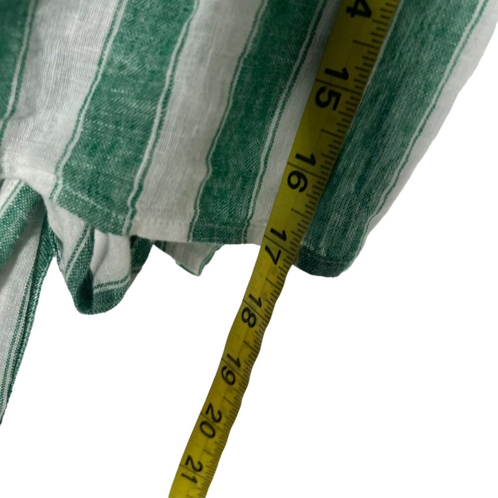 Rails Athena Garden Stripe Green White Linen Blen… - image 6